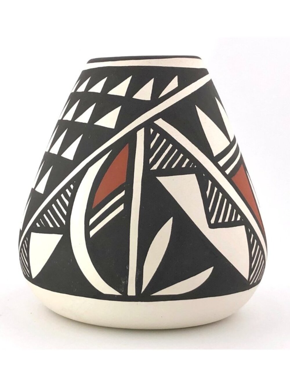 Vintage Acoma Pueblo Pottery Vase Signed J.A. Native American New Mexico NM